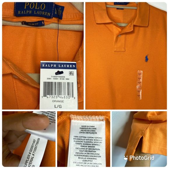 Men Polo Ralph Lauren Polo SLIM FIT Yellow Shirt - Picture 11 of 12
